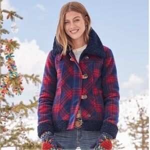 Sundance Greta plaid wool coat